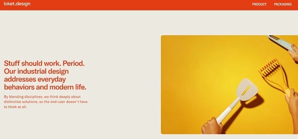 A website using bright colors and small fonts, a popular web design trend today