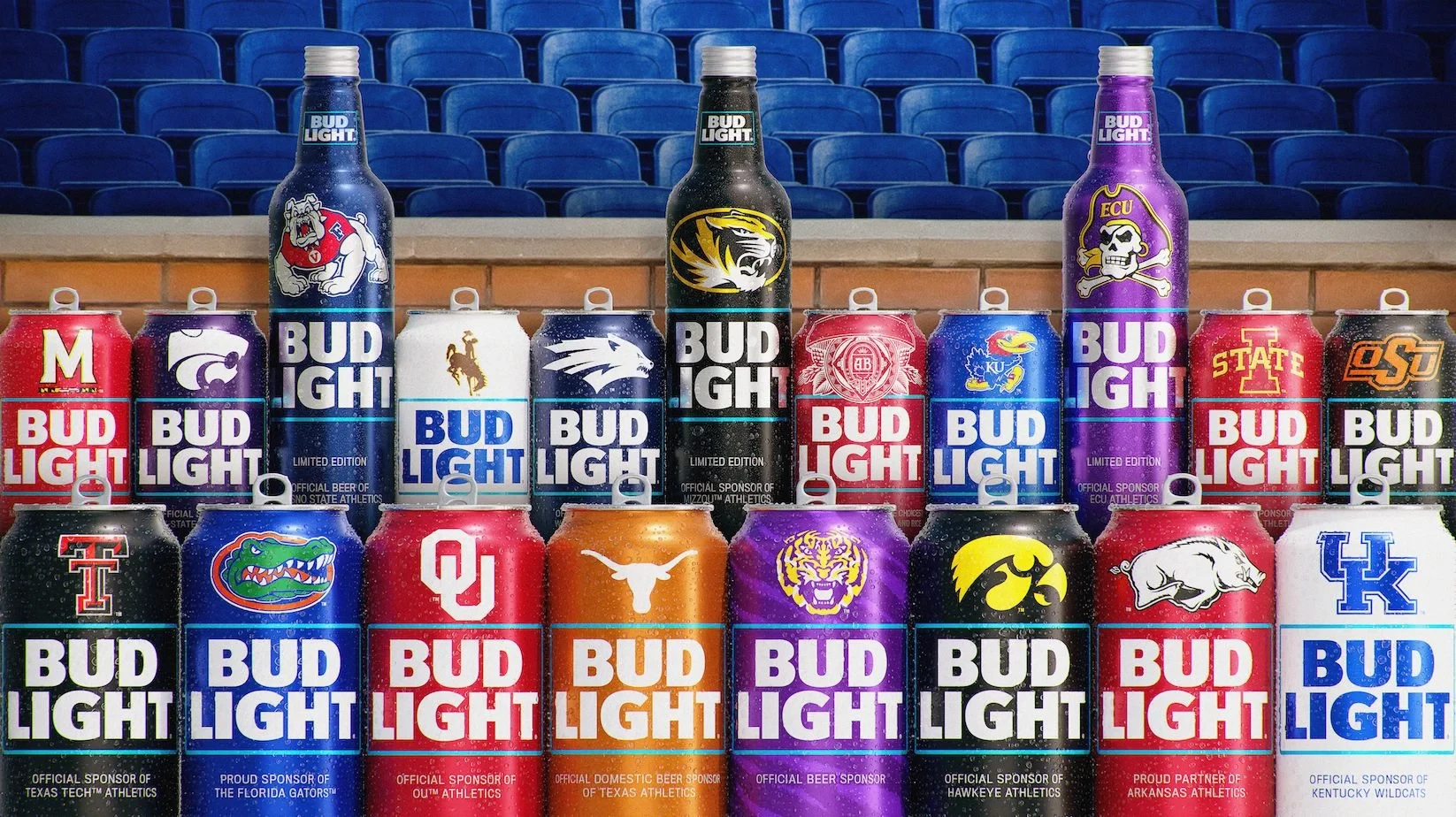 Bud Light College Team Cans