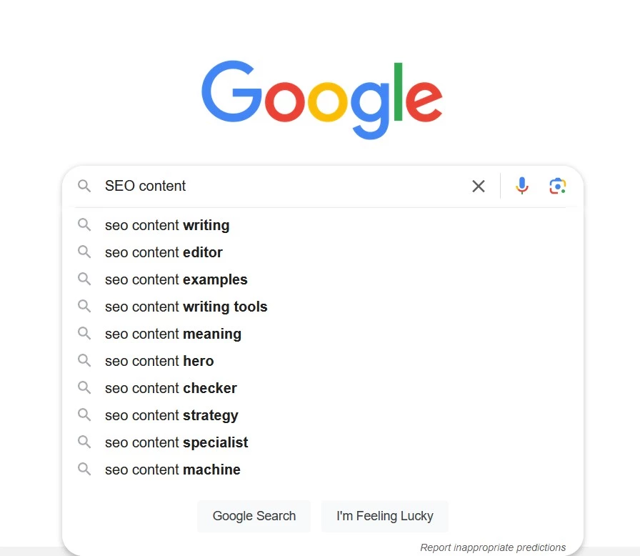 Keyword research with Google Suggests