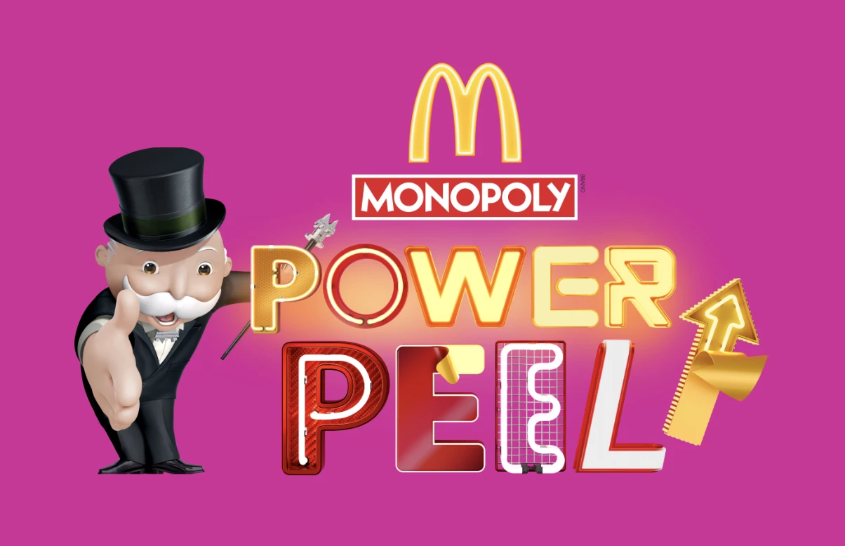 McDonald's Monopoly Power Peel Graphic