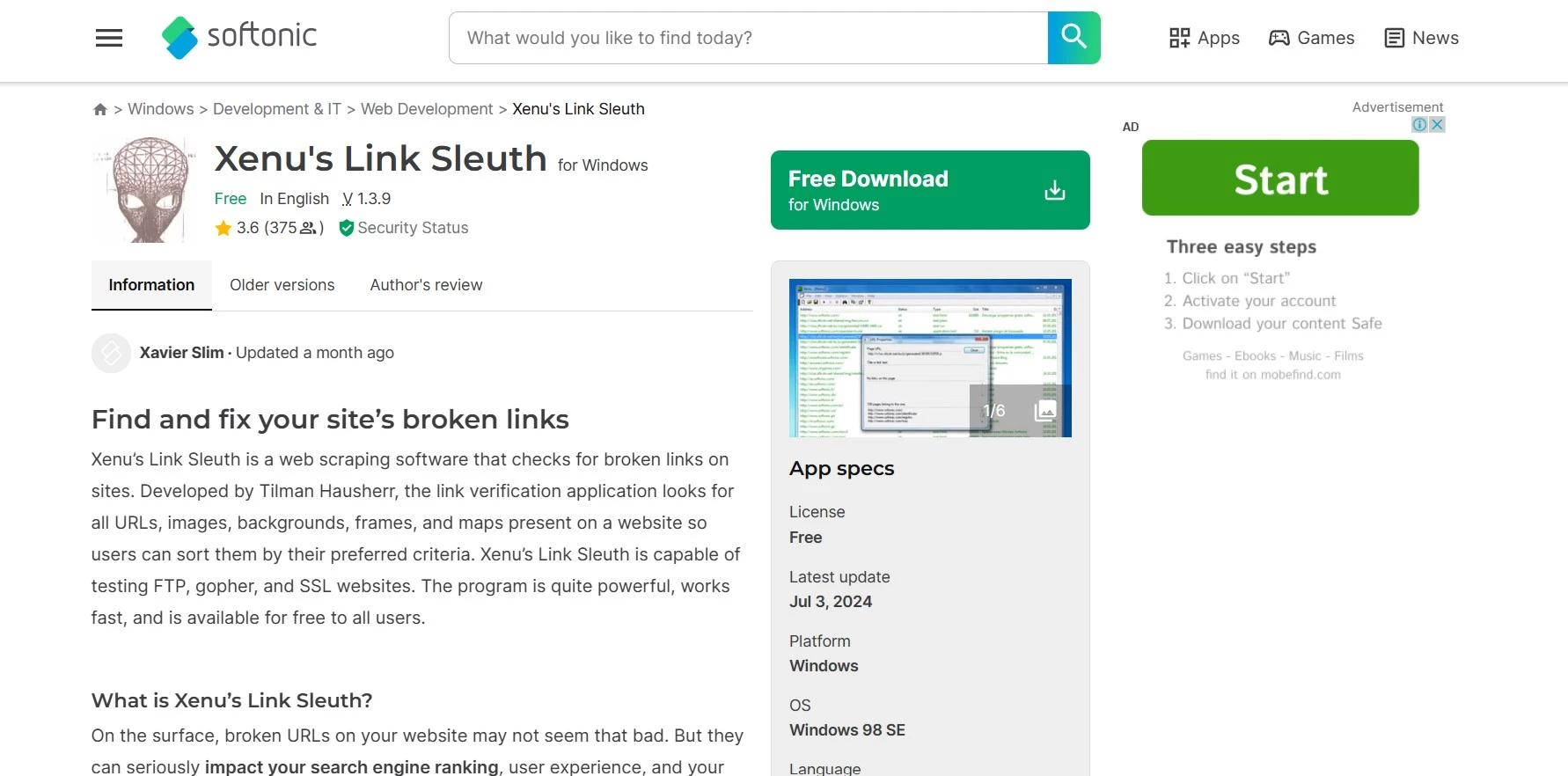 xenus-link-sleuth Xenu's Link Sleuth