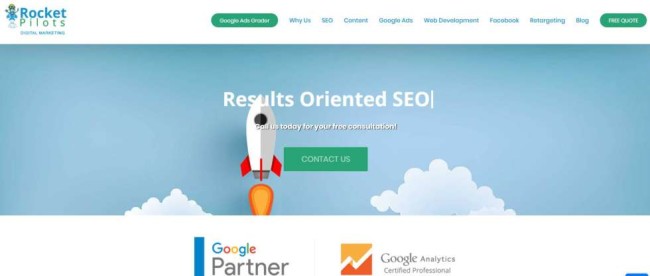 Experts in SEO, Rocket Pilots are also knowledgeable about Facebook and Google advertising, PPC and website development
