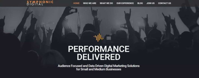 Symphonic Digital works with small and mid-sized companies on their branding and user engagement.