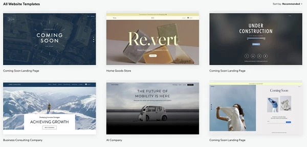 Wix templates