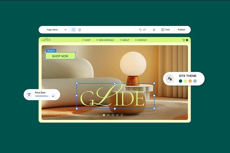 Designing a web page with Wix