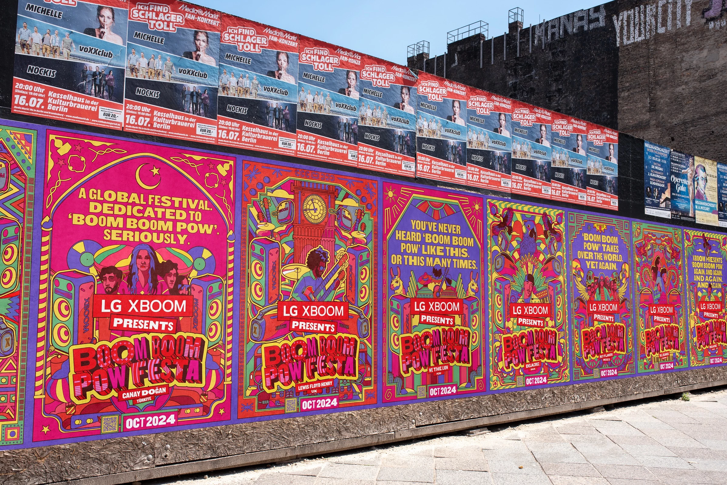 LG Boom Boom Pow Festa posters