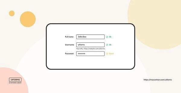example of data input and output UX pattern