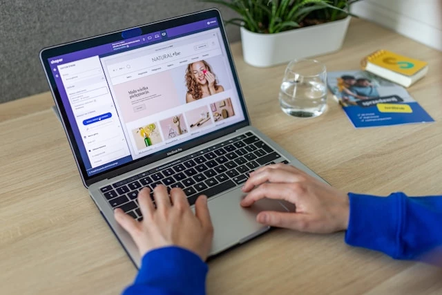 Person using laptop