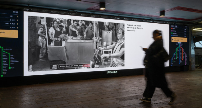 Coca-Cola's billboard makes Olso's Central Station look like a an exhibition hall.