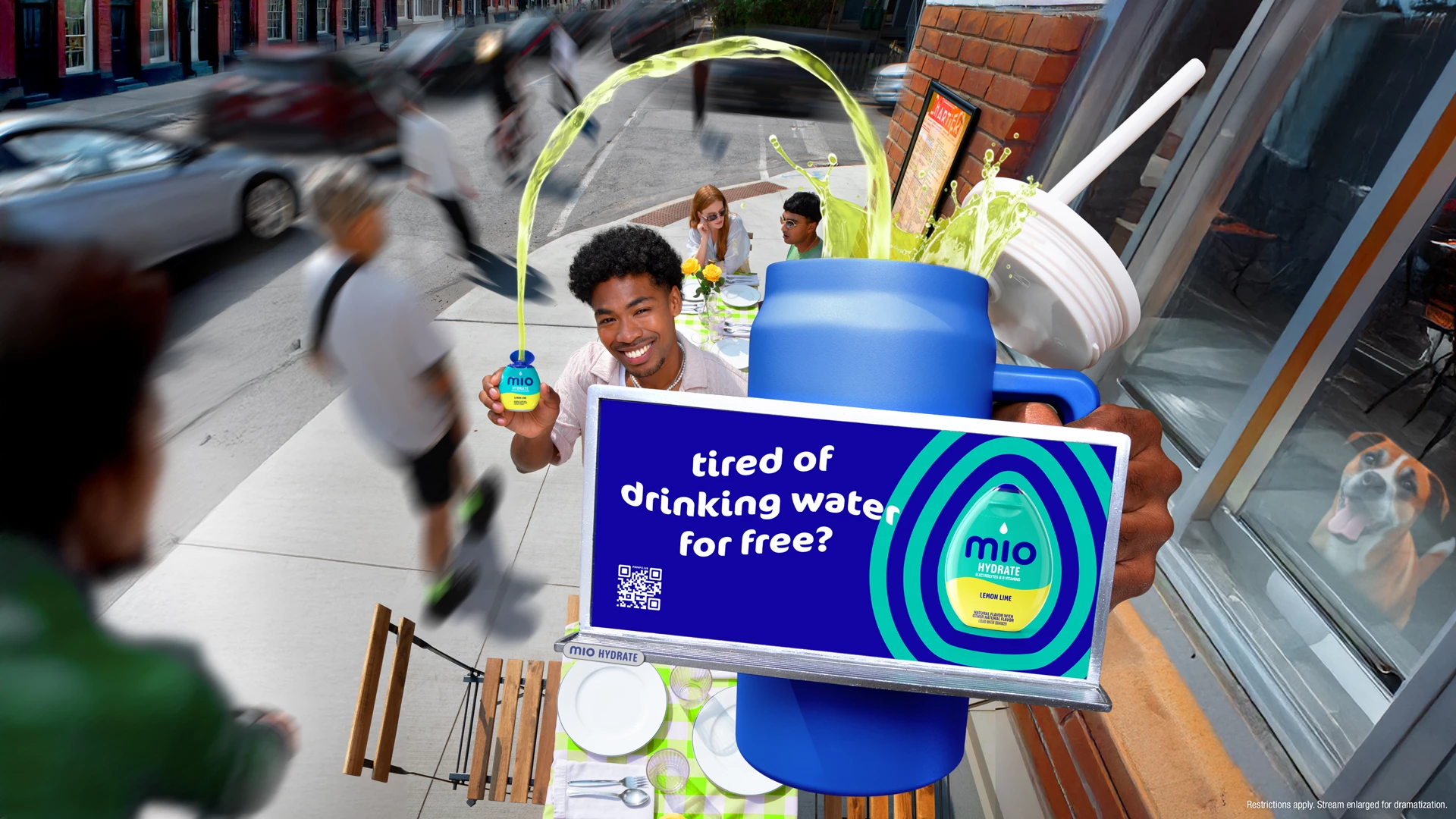 mio's 'Bottle Boards' can be seen highlighted in this ad.