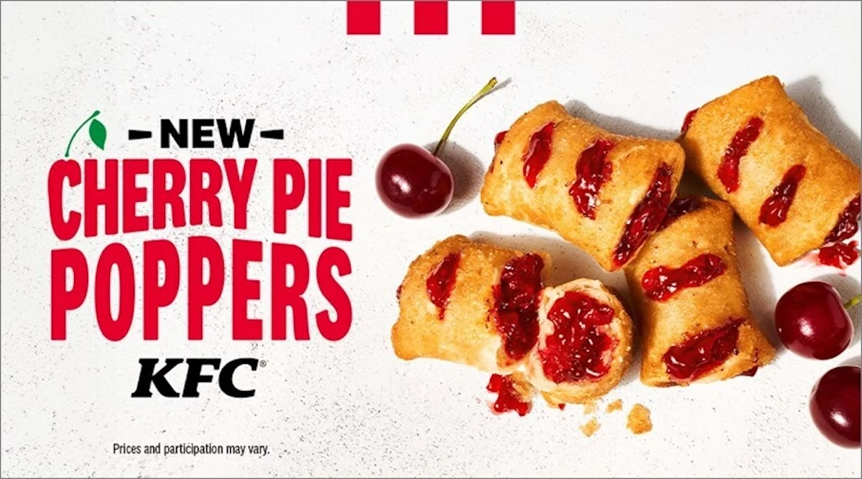 KFC is now offering a new dessert, Cherry Pie Poppers.