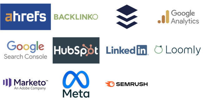 fashion-marketing-technologies fashion marketing technologies: Google Analytics, Google Search Console, Loomly, Buffer, Ahrefs, HubSpot, Semrush, Backlinko, Meta Ads Manager, LinkedIn Ads, and Marketo Engage.