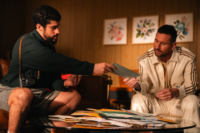 Bad Bunny and Messi read letters Bad Bunny and Messi read letters