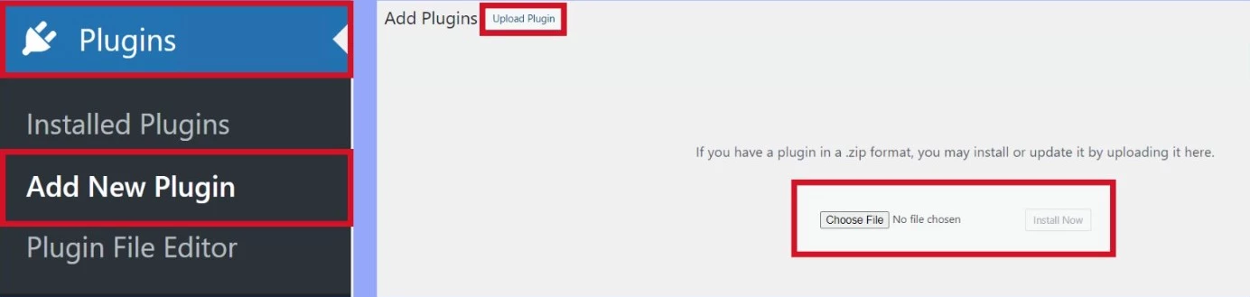 Uploading via WordPress Dashboard