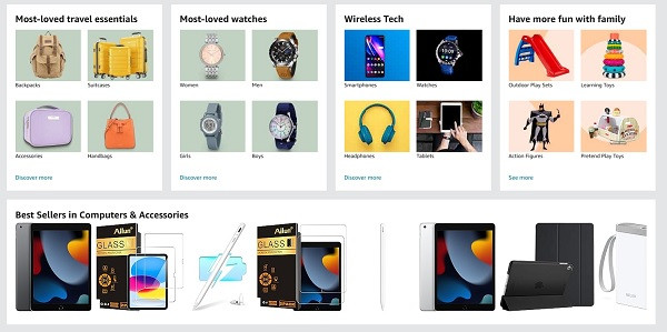 amazons-desktop-interface-with-product-categories Amazon's desktop interface with product categories