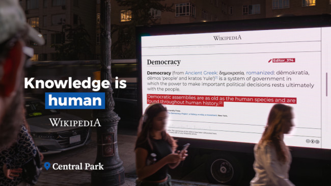 Wikipedia's 'Knowledge is Human' Campaign | Source: Wikipedia