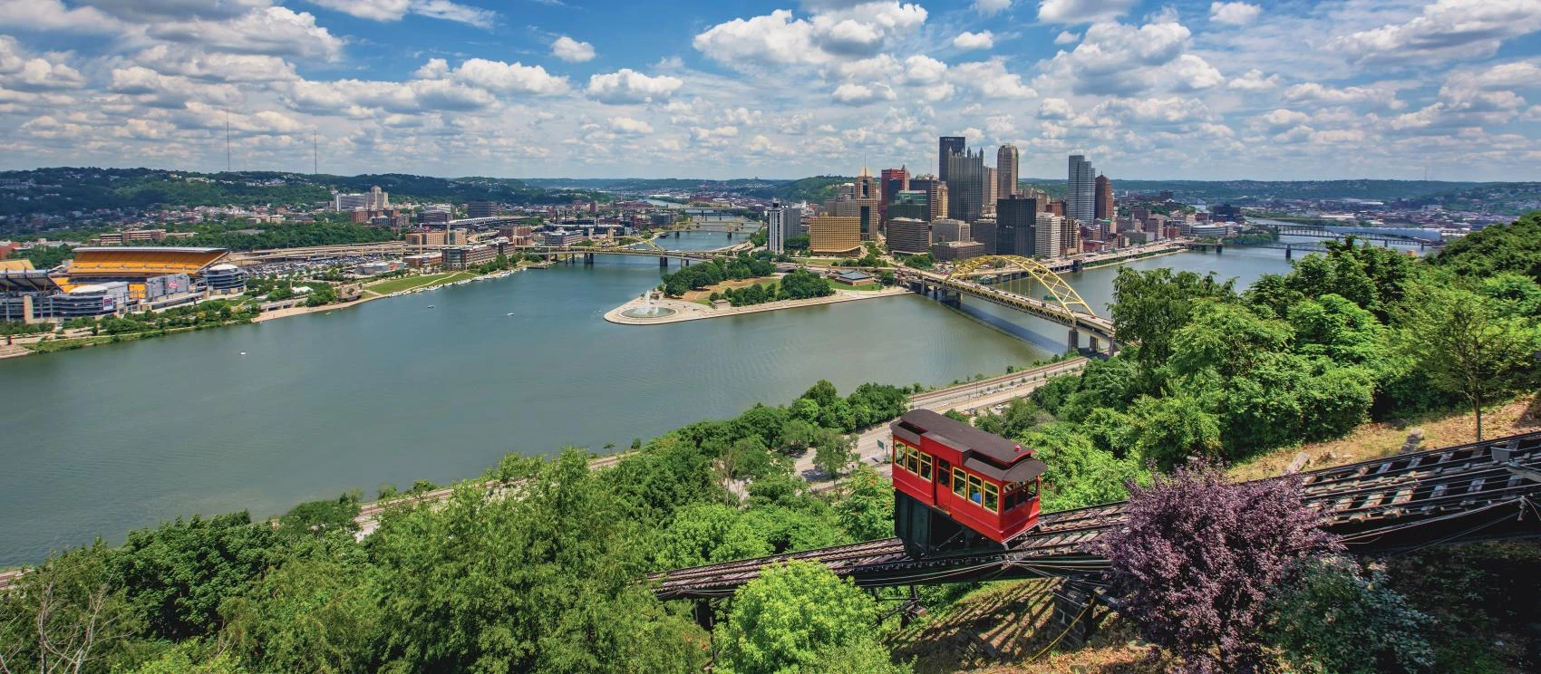 Pittsburgh, its rivers and bridges, and thge Duquesne Incline
