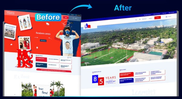 MCDS Website Before and After