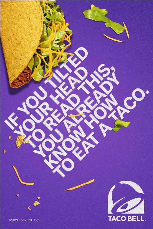 Taco Bell's 'Tiltvertising' Visual | Source: Taco Bell Taco Bell's 'Tiltvertising' Visual | Source: Taco Bell
