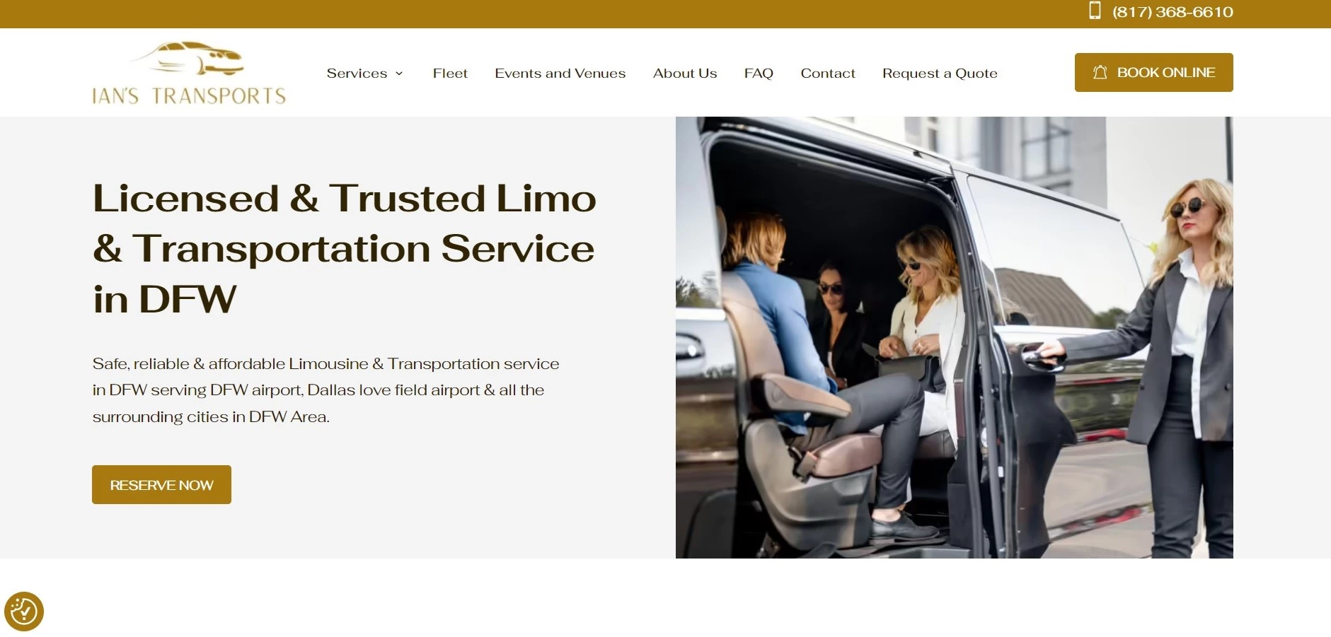 Web Loft’s website design for Ians Transports 