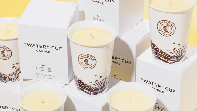 Chipotle "Water" Cup Candle