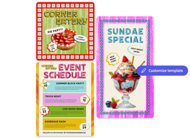 Adobe Express Benny Blanco customized templates