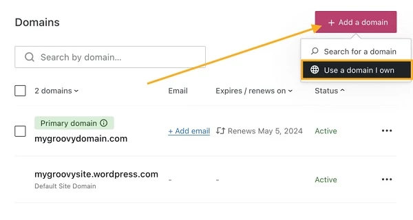 adding-a-domain Adding a domain