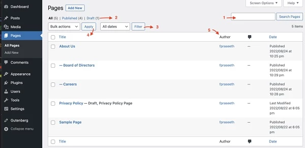 wordpress-page-setup WordPress page setup