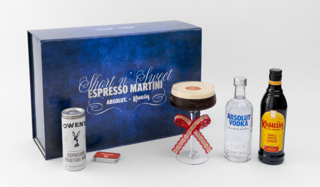 The Absolut & Kahlúa Short n' Sweet Espresso Martini Cocktail Kit