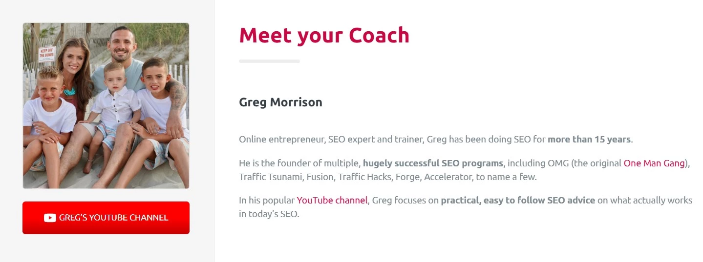 Explaining who is Greg Morrison 