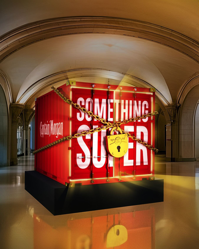 The Captain Morgan shipping container The Captain Morgan shipping container