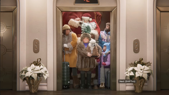 Santa in an Elevator