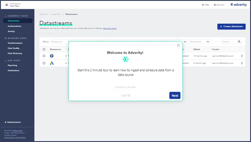 Adverity’s Dashboard | Source: Adverity