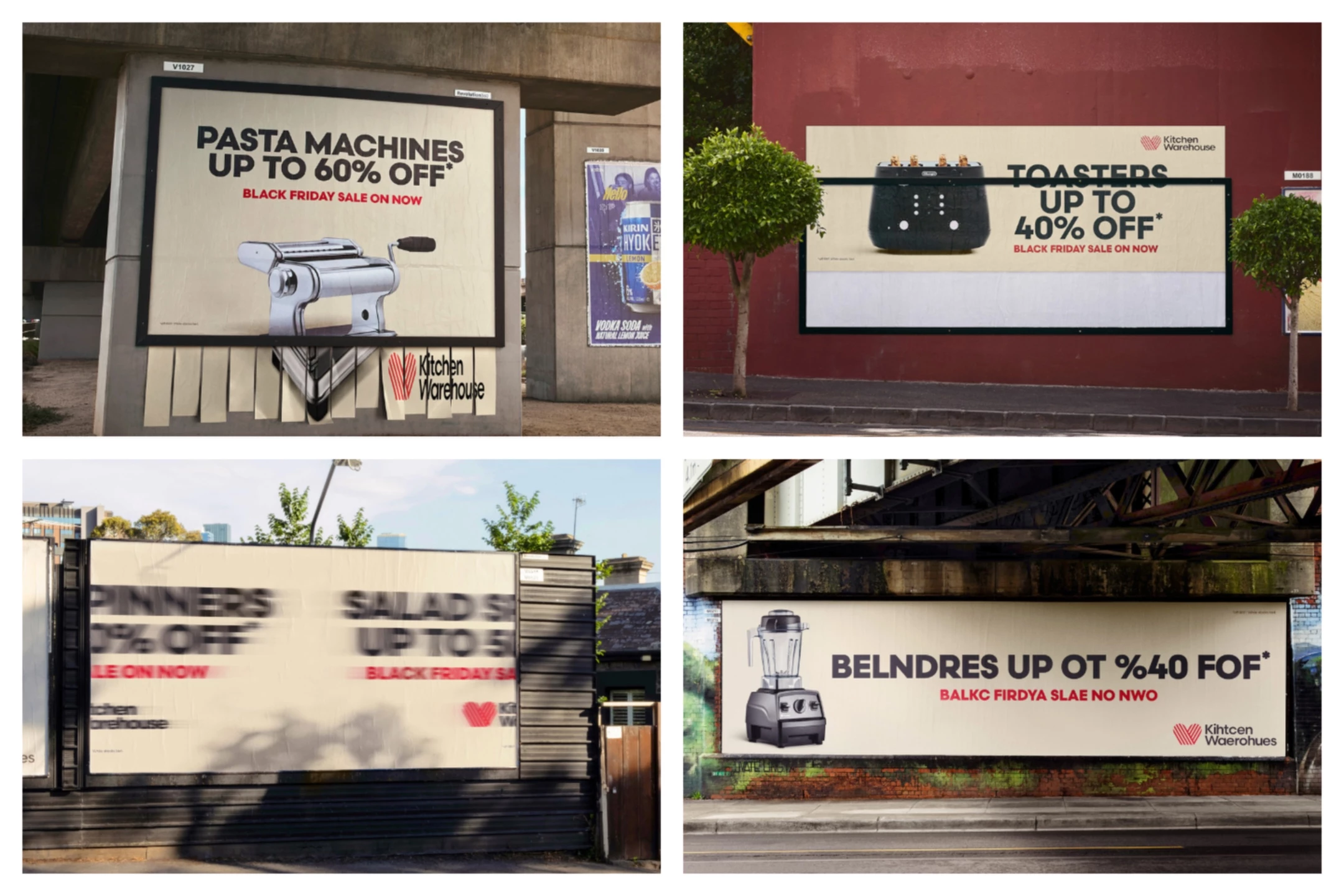 Kitchen Warehouse's Black Friday Billboards