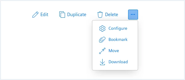 Example of Menu UI Element
