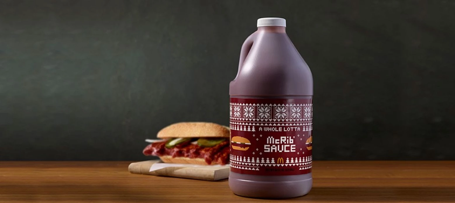 A Jug of 'A Whole Lotta McRib Sauce'