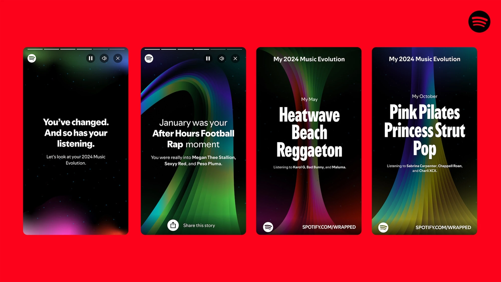 Spotify Wrapped 2024 'Music Evolution'