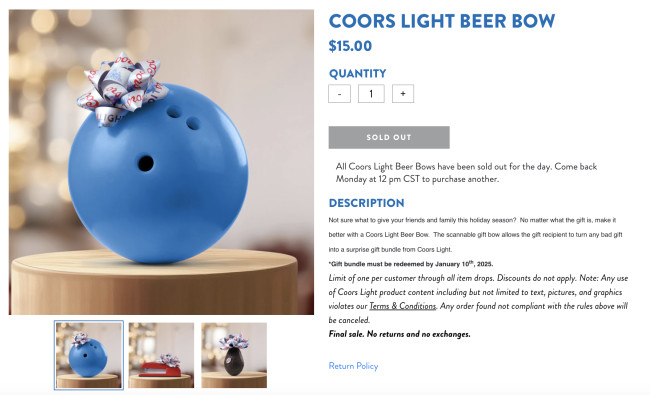 Coors Light Bow Coors Light Bow