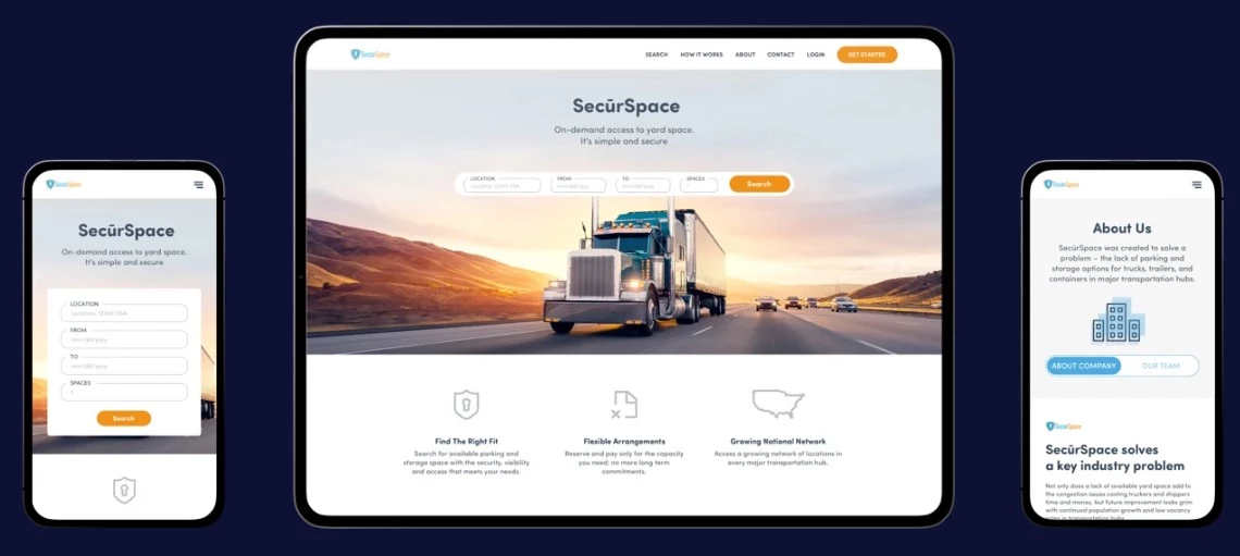 SecūrSpace’s UX/UI Design and Prototype | Source: Designli