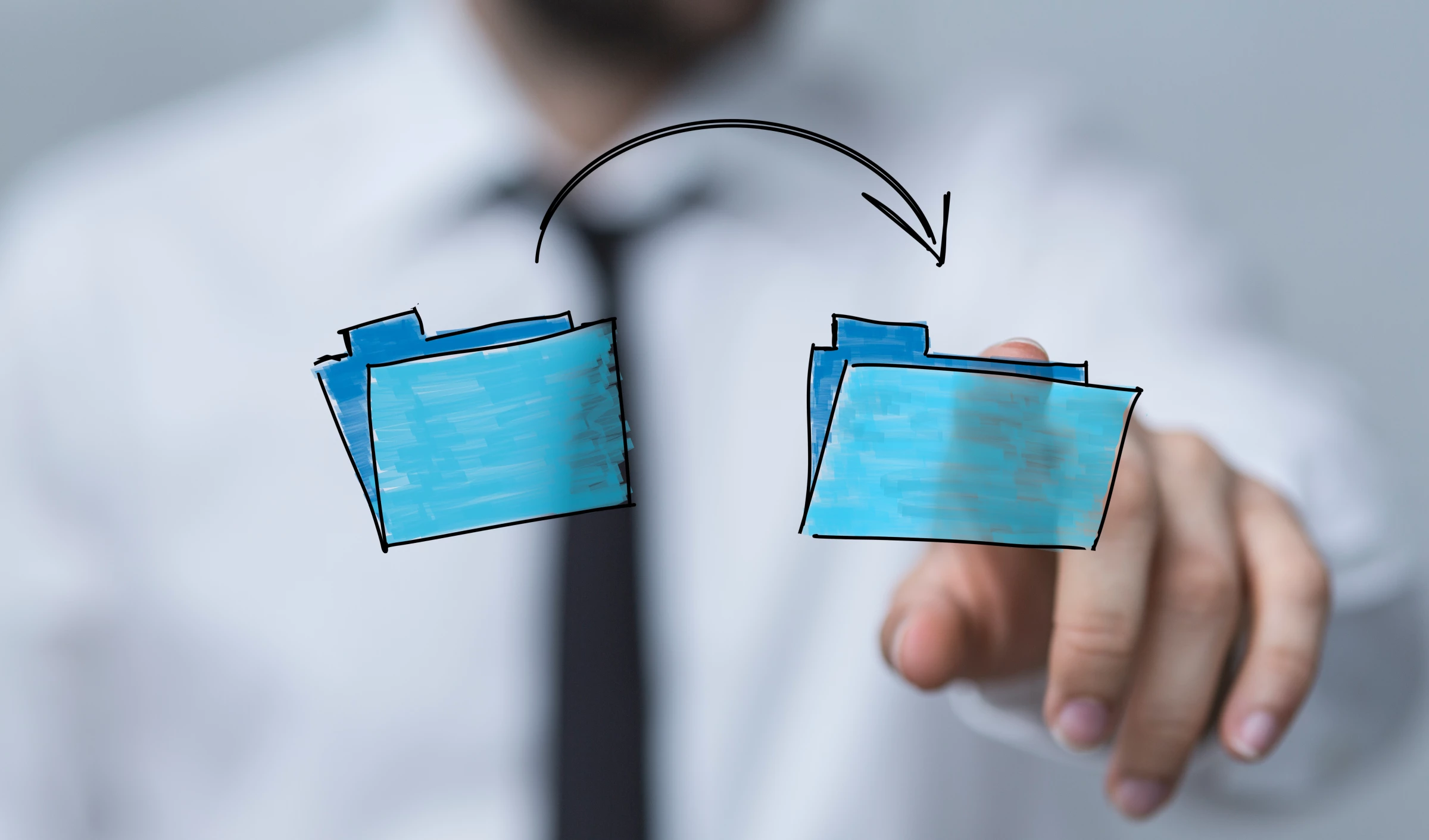 File transferred from one folder to another