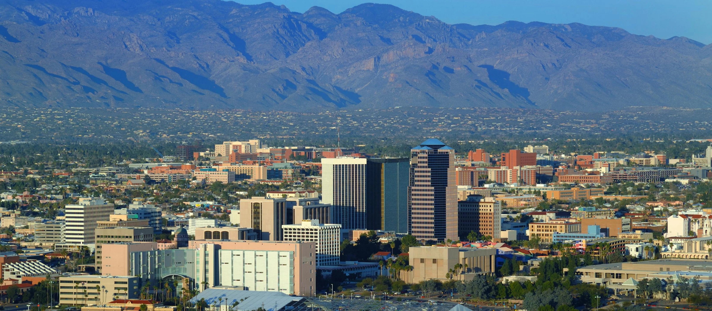 The Tucson Skyline in Arizona The Tucson Skyline in Arizona