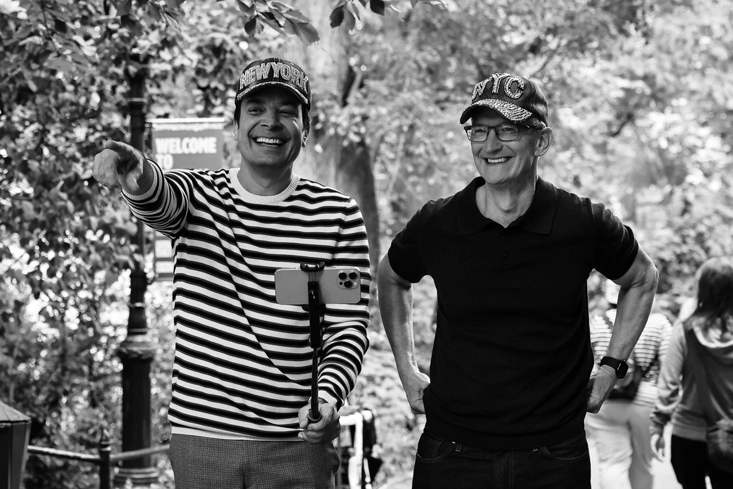 Apple CEO Tim Cook with Jimmy Fallon