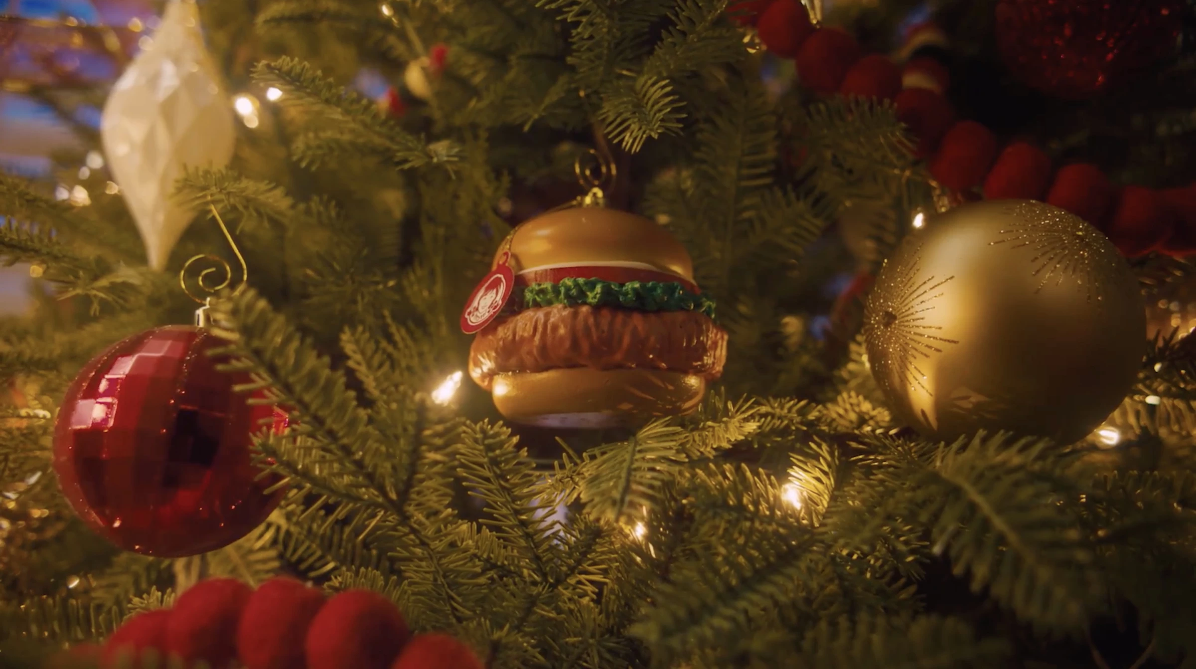 Wendy's Spicy Chicken Sandwich Christmas Tree Ornament