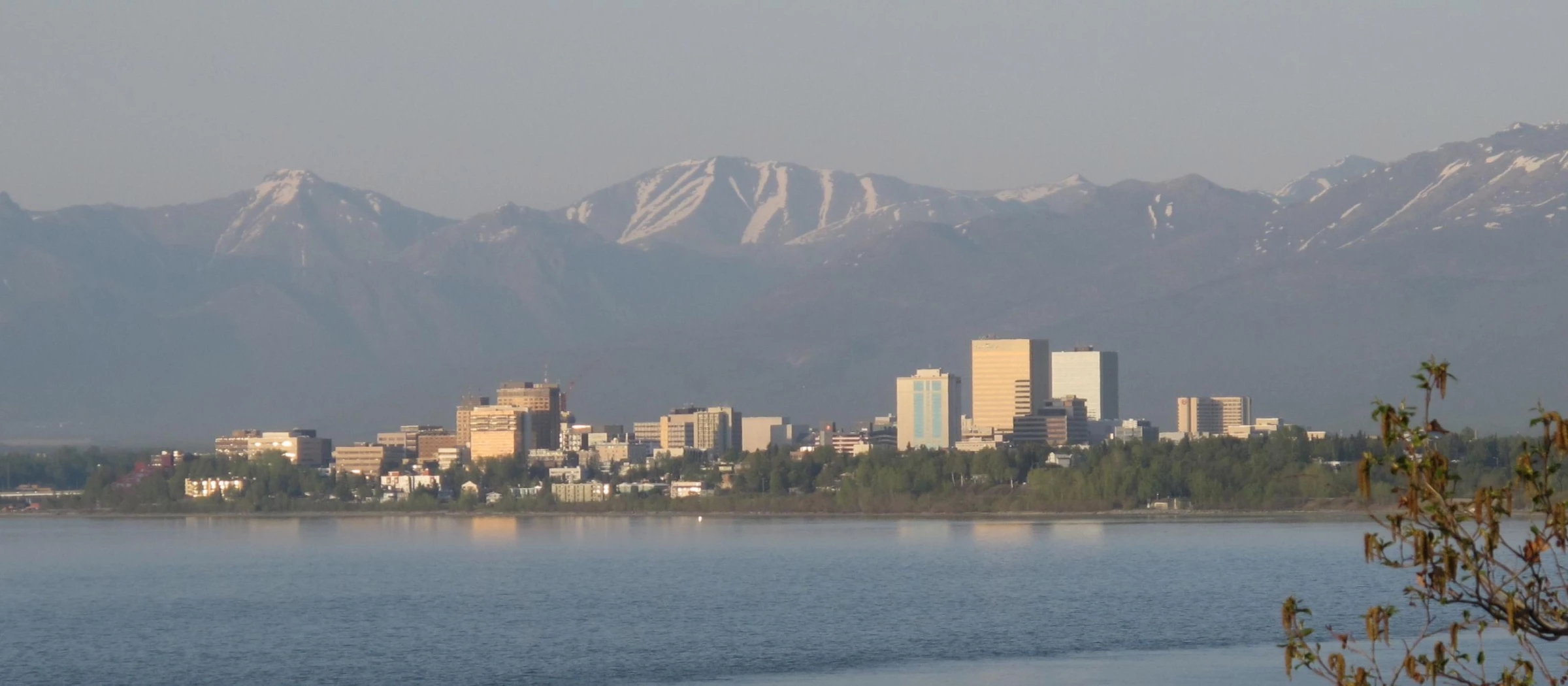 The Anchorage City Skyline in Alaska
