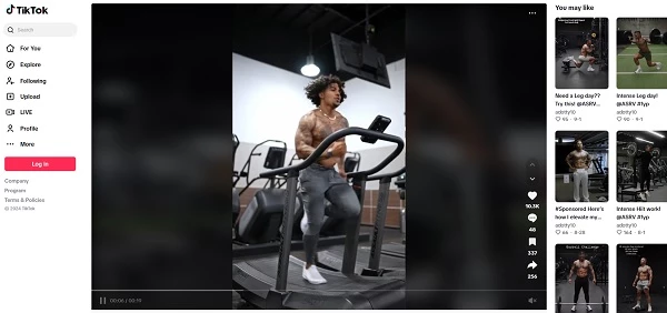 Gymshark's TikTok video
