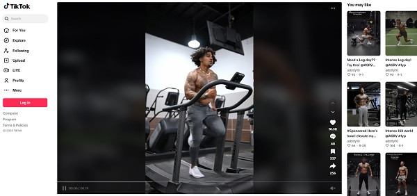 Gymshark's TikTok video