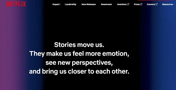 Netflix homepage