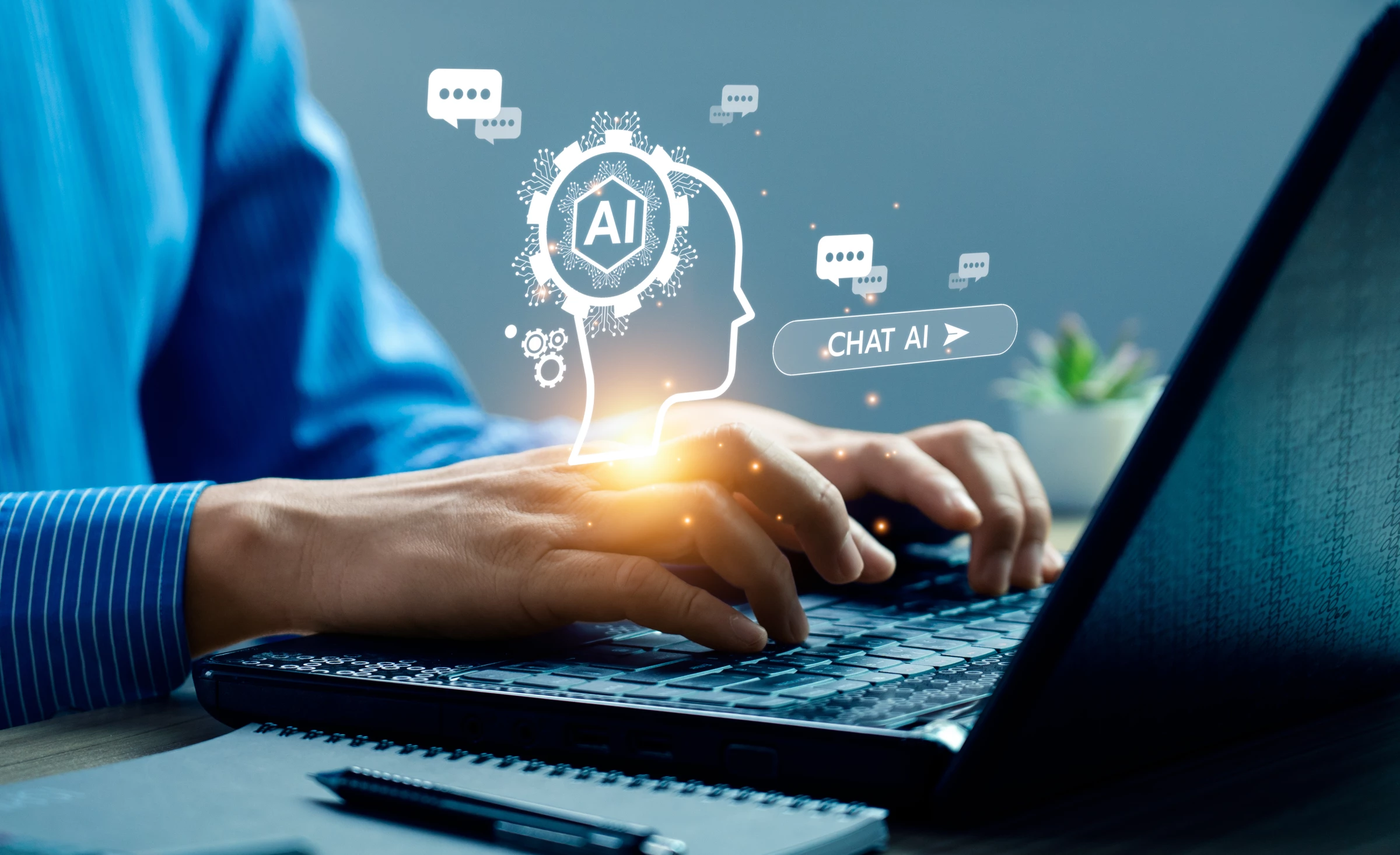 AI chatbot provides personalized service to a customer 24/7