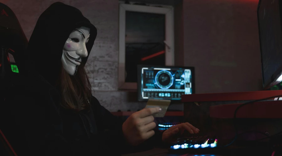 Person wearing black hoodie