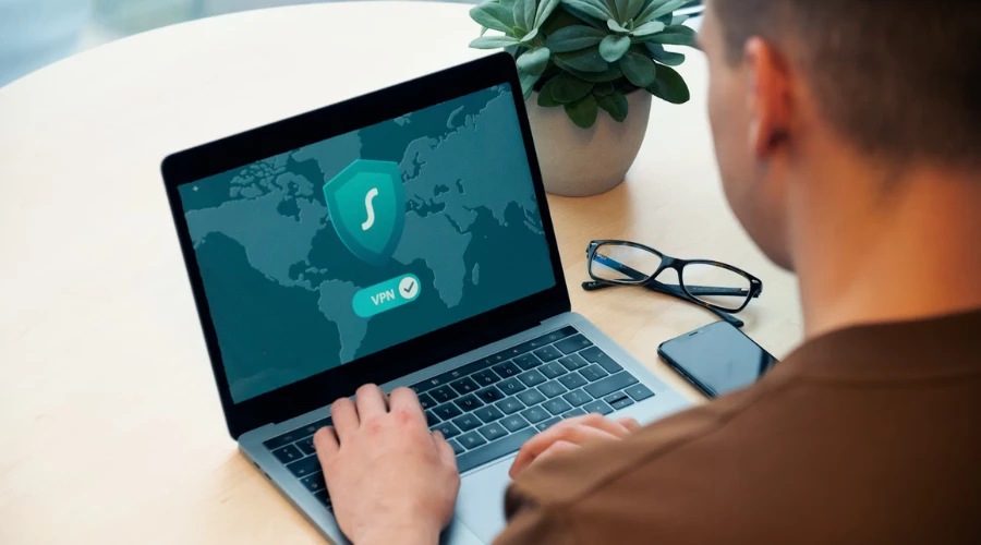 Person using laptop